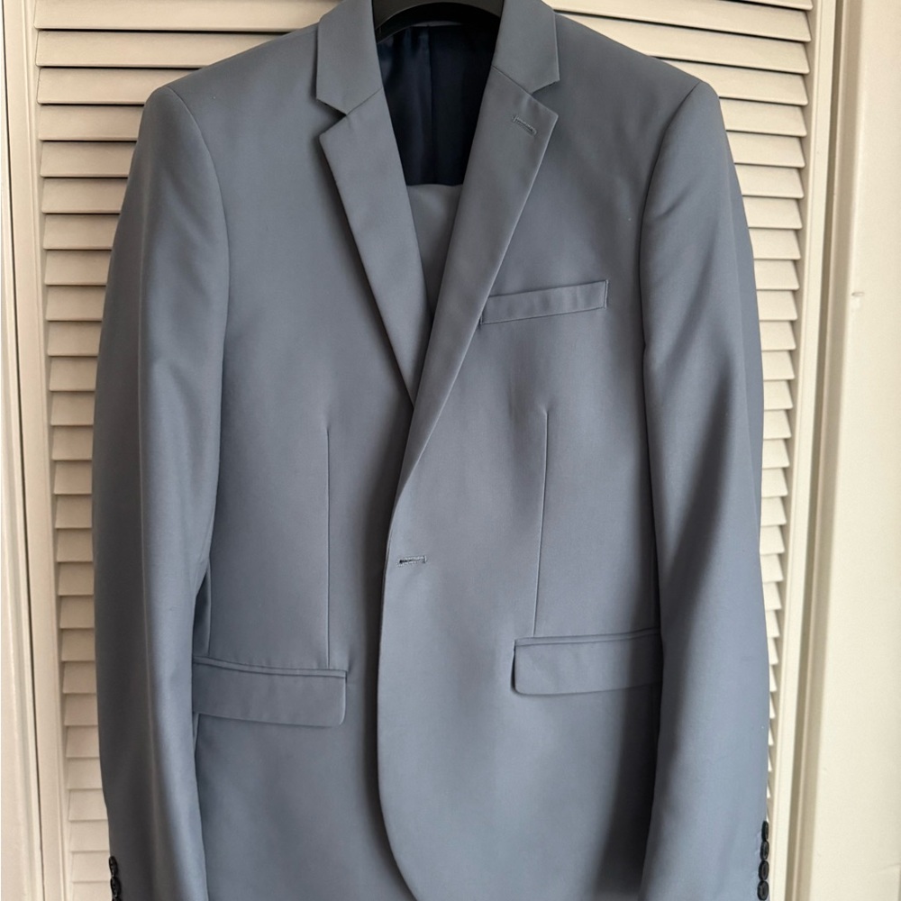 Men's Light Blue/Gray Blazer